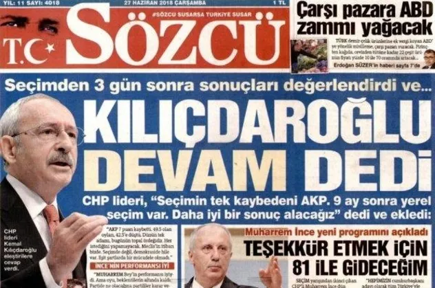 Sahibi FETÖ firarisi gazete de Kemal dedi