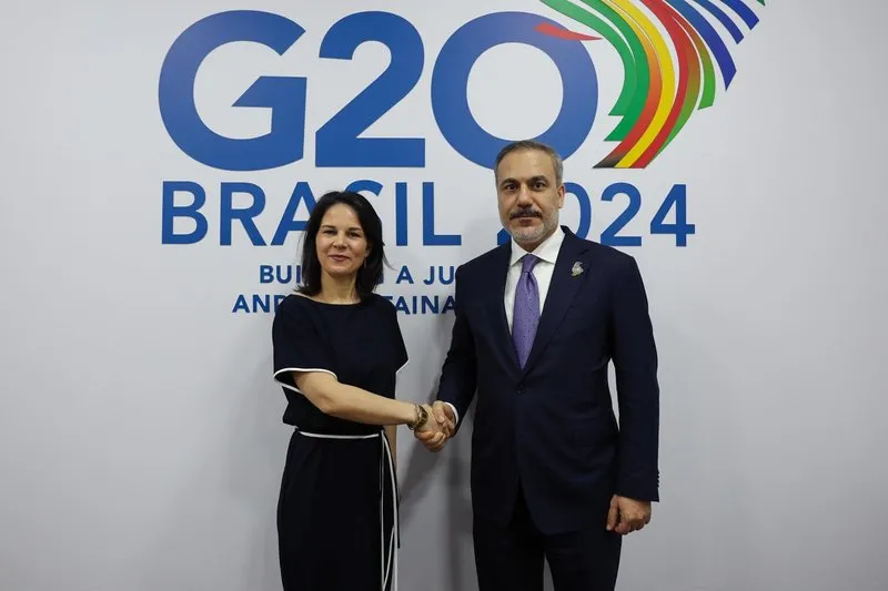 Dışişleri Bakanı Hakan Fidan G20 Dışişleri Bakanları Toplantısı marjında Alman mevkidaşı Annalena Baerbock ile görüştü