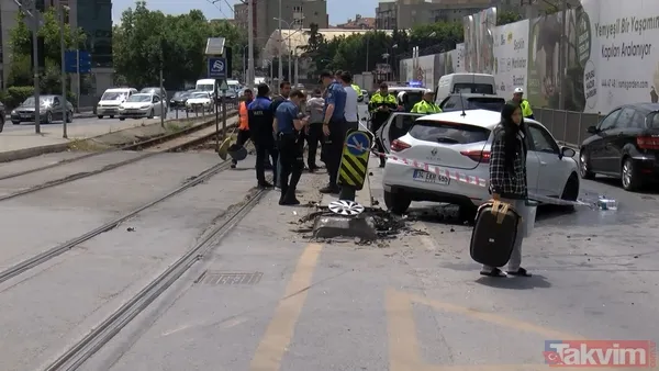 Tramvay yolunda kaza: Facianın eşiğinden dönüldü! - 3