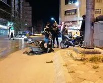 İki motosikletli çarpıştı!
