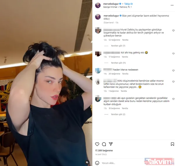 Merve Boluğur'un bu sözleri kime "Yeni düşmanlar lazım eskileri hayranımız oldu" Manasız paylaşım sonrası olay "Kol altı tıraşı gelmiş" - 9