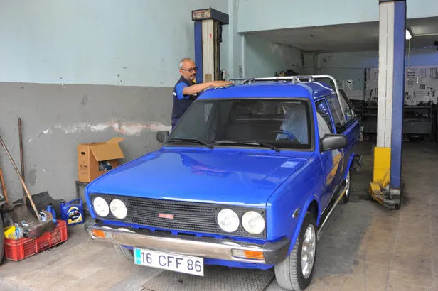 Bursa'da otomobil tamircisi Soydan Demir, Tofaş Kartal marka otomobilini kamyonete çevirerek çocukluk hayalini gerçekleştirdi-8