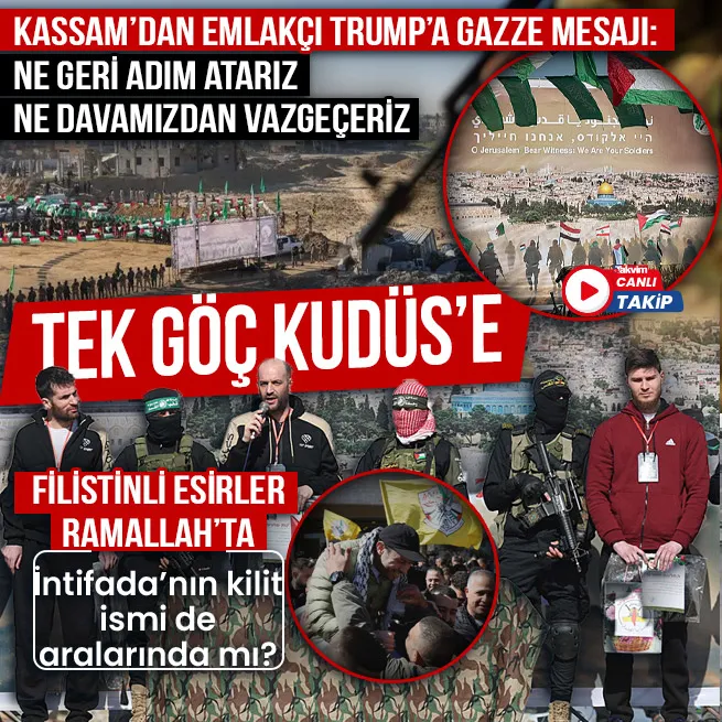 CANLI | Gazzede 6. takas! Hamas 3 İsrailli esiri teslim etti! Filistinli esirler Ramallahta