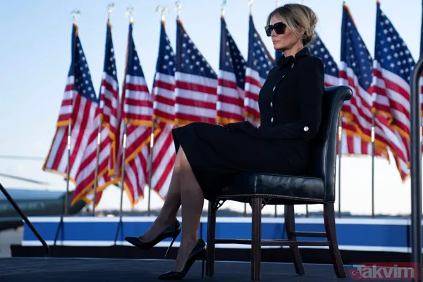 Beyaz Saray'da karalar bağlayan Ex First Lady Florida'da çiçek açtı: Melania Trump 27 bin TL'lik elbisesi ile dikkat çekti - 4