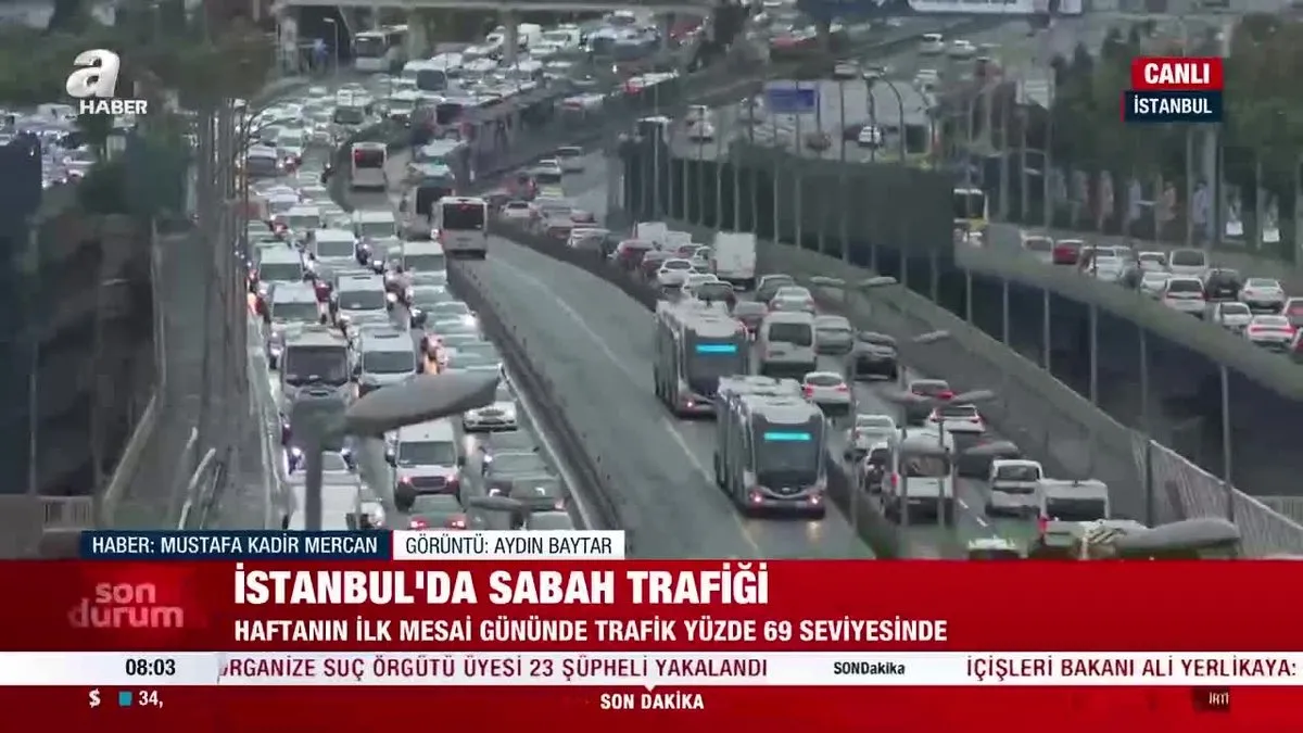 İstanbul'da trafik yoğunluğu!