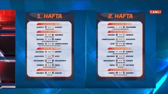 Süper Lig 8 Agustos'ta başlıyor! TFF ilk 2 haftanın fikstürünü açıkladı!