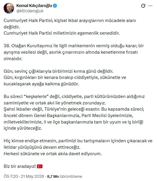 chpde-mutlak-butlan-sonrasi-yasananlar-1779434825761.jpeg CHP'de mutlak butlan sonrası yaşananlar | Kemal Kılıçdaroğlu'na desteğe giden vekiller | Genel Merkez'de fotoğraf indirildi-2