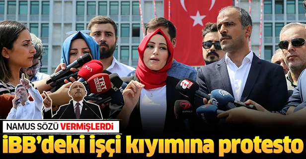 CHP'li Ekrem İmamoğlu'nun İBB'deki işçi kıyımına protesto