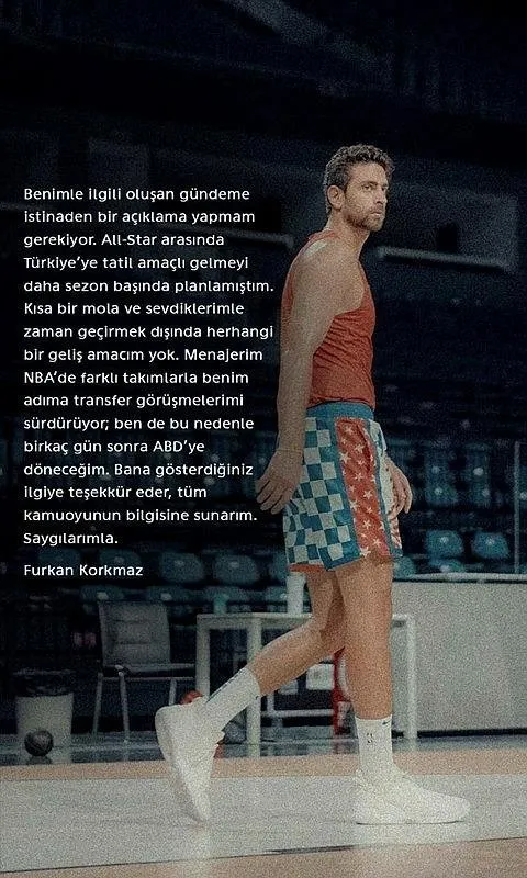 Furkan Korkmaz'ın sosyal medya hesabından paylaştığı o mesaj
