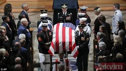 ABD’li siyasetçi John McCain’in cenaze töreninde ilginç olay