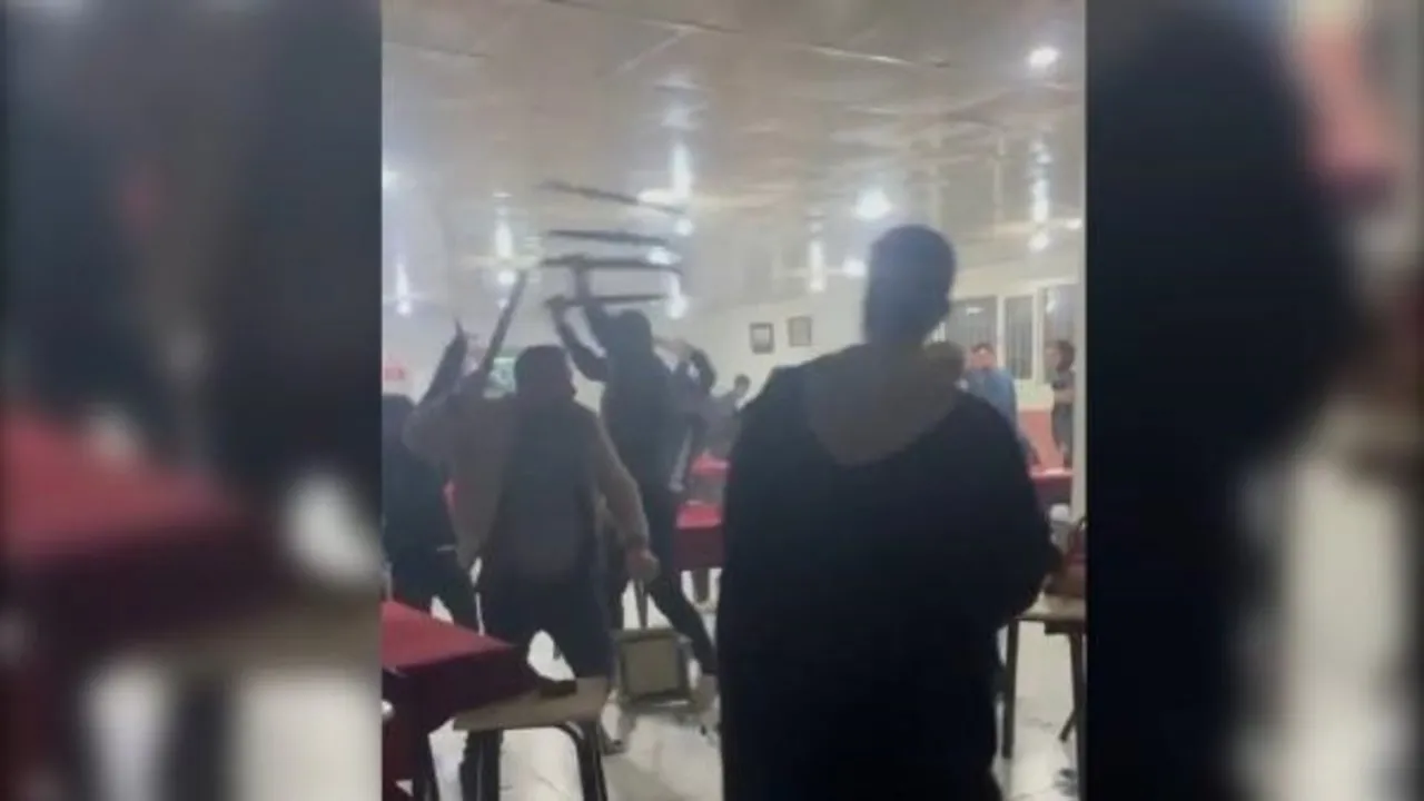 Masa ve ıstakalar havada uçuştu!