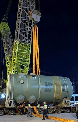 Akkuyu NGS'de önemli adım! İkinci güç ünitesinin reaktör basınç kabı inşaat sahasına ulaştı