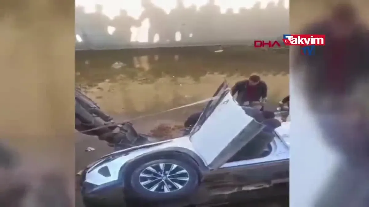 Batman'da otomobil dereye düştü: 1 ölü!