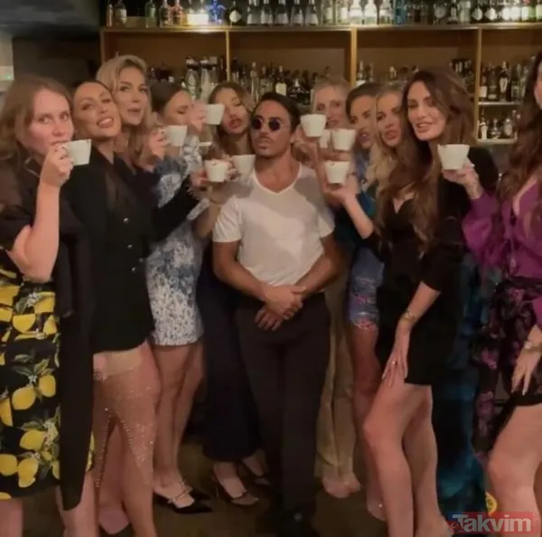 Nusret Gökçe'nin 10 modelle çektiği video olay oldu! Tepki çeken videoya 'Orada korona yok galiba?' yorumu yağdı - 2