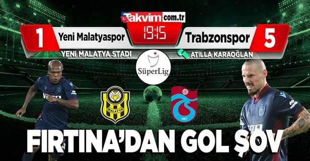 Trabzonspor’dan fırtına oldu esti! Yeni Malatyaspor’u deplasmanda 5-1 yendi