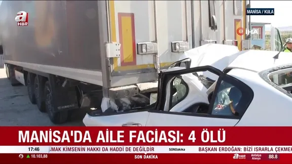 Manisa'da'da korkunç kaza: 4 ölü!