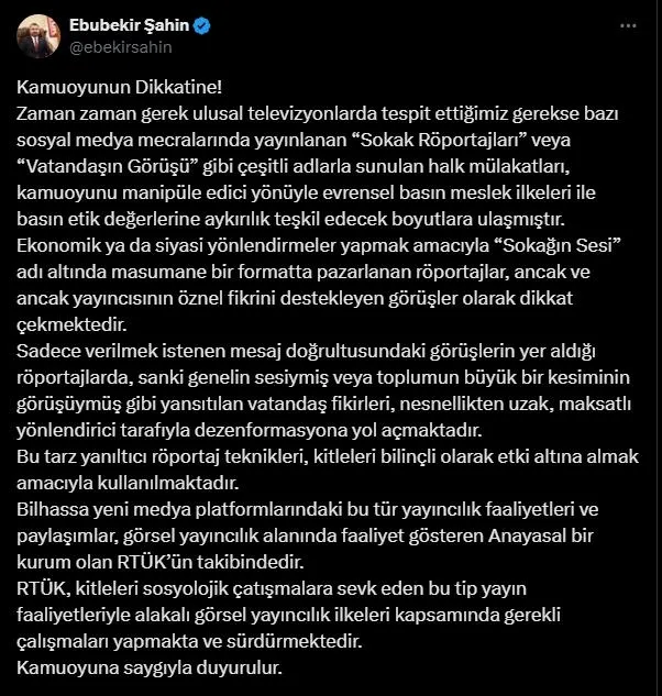 RTÜK'ten sokak röportajları için manipülasyon uyarısı! Vatandaşın değil fondaşın görüşü-2