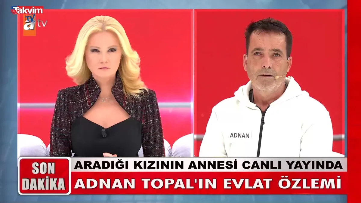 Aradığı kızının annesi canlı yayında