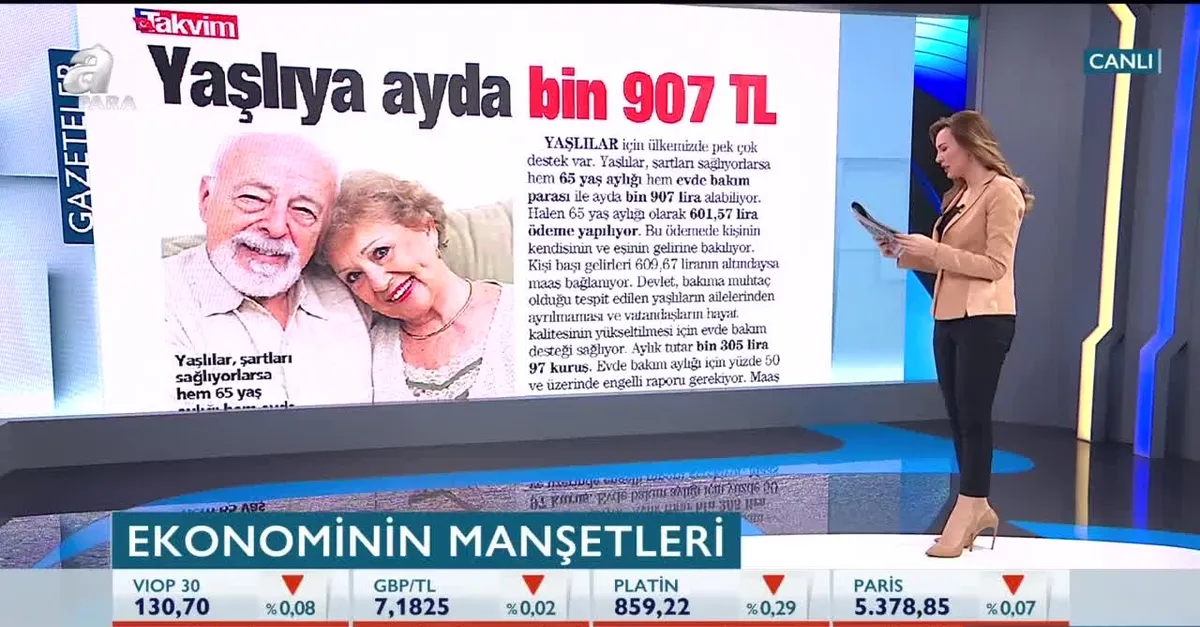 Yaşlıya ayda bin 907 TL