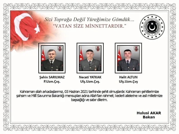 SON DAKİKA: MSB acı haberi duyurdu: 1 asker şehit oldu-1