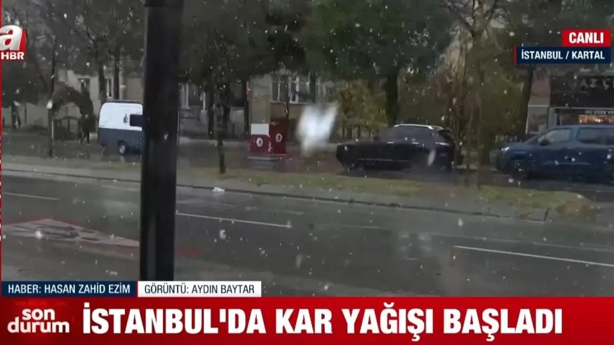 İstanbul'da Mevsimin İlk Karı Kartal'da Yağdı!