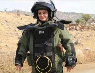Şehit kadın bomba imha uzmanının son görüntüsü