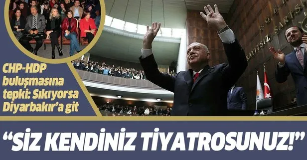 Son dakika: Başkan Erdoğan’dan CHP-HDP ittifakının tiyatro buluşmasına tepki