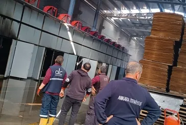 Aluç Ağaç Fabrikası'nda yangın! | Ankara yangın haberleri!