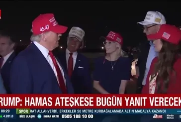 Trump: Hamas ateşkese bugün yanıt verecek