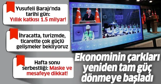 Yusufeli Barajı’nda tarihi gün! Başkan Erdoğan: Ekonomimize yılda 1.5 milyar lira katkı sağlayacak