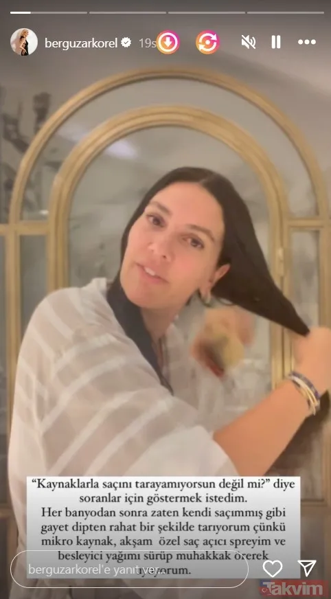 Halit Ergenç'in eşi Bergüzar Korel bu kez banyodan paylaştı! Bornozunu giyip ayna karşısına geçti! Çok merak edilen o soruyu cevapladı - 9