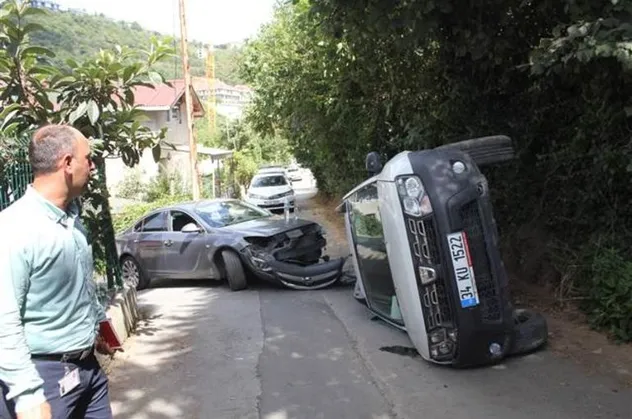 Sarıyer’de akılalmaz kaza!