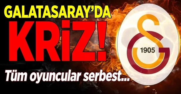 Galatasarayda kriz!
