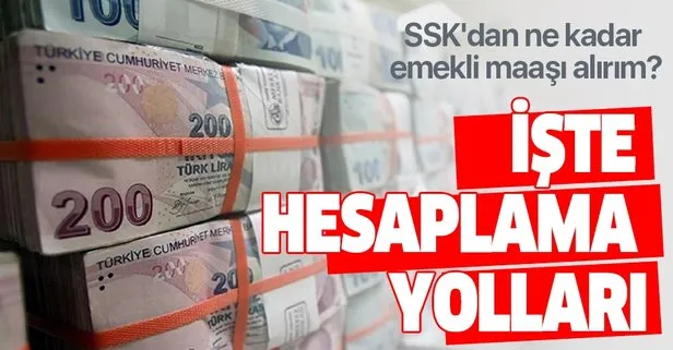 ssk dan ne kadar emekli maasi alirim