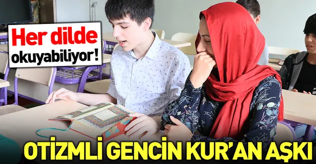 Kur'an'ı ezbere okuyan otizmli Ozan Memiş hafız oldu