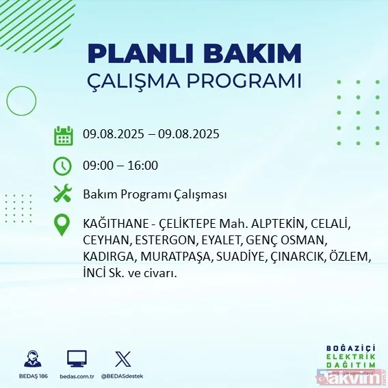İstanbul'da hafta sonu (9 Ağustos) elektrik kesintisi var mı? BEDAŞ ilçe ilçe saat verdi - 10
