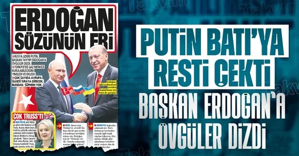’Türkiye’de gaz merkezi kurulabileceğini’ ifade eden Putin Başkan Erdoğan’a övgüler dizdi