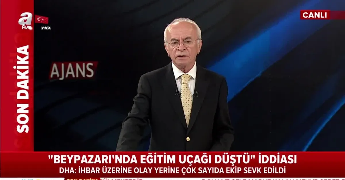 Ankara Beypazarı'nda eğitim uçağı düştü!