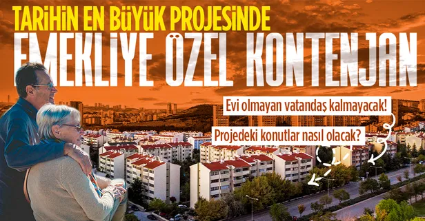 Sosyal konut projesinde emekliye yüzde 20 kontenjan!