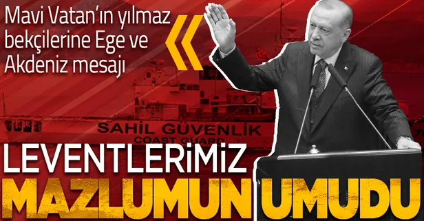 Başkan Erdoğan'dan Sahil Güvenlik Komutanlığının kuruluş yıl dönümü törenine telgraf: "Leventlerimiz mazlumun umudu oldu"