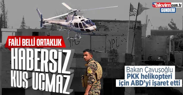 Irak'ta düşen PKK helikopteri! Bakan Mevlüt Çavuşoğlu'ndan ABD'ye tepki: Habersiz kuş uçmaz