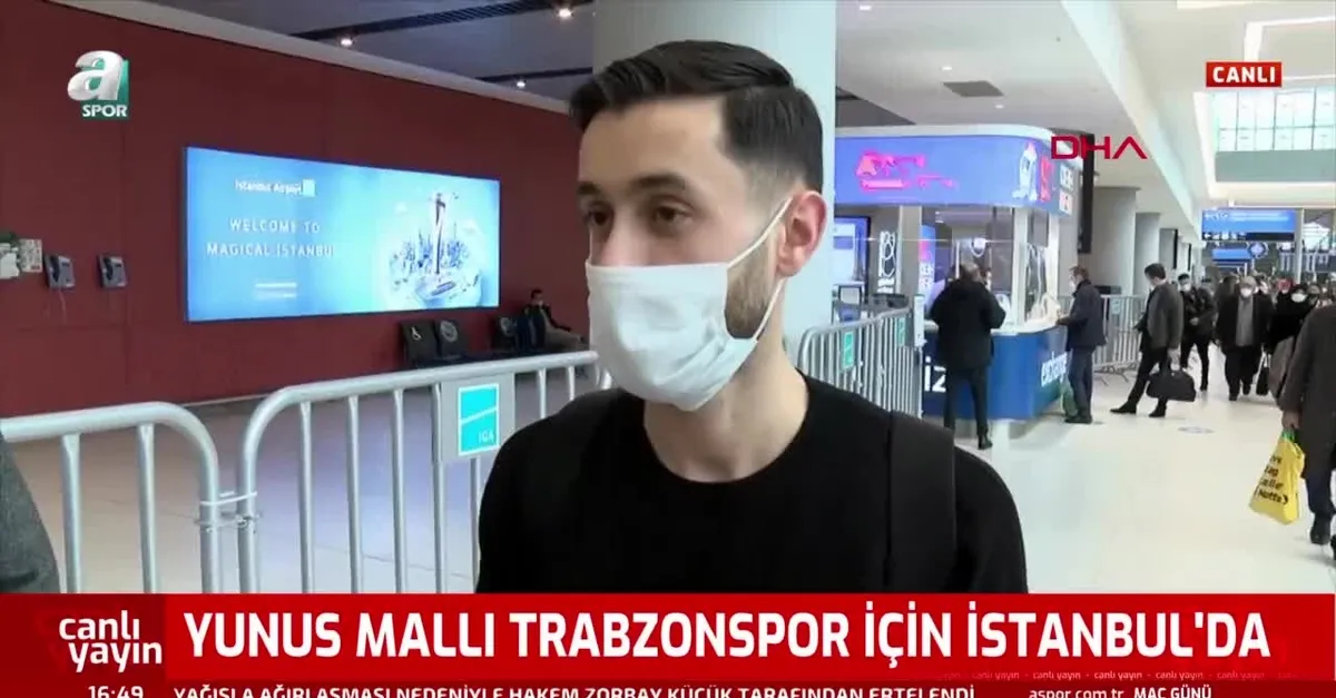 Trabzonspor'un yeni transferi Yunus Mallı Türkiye'ye geldi