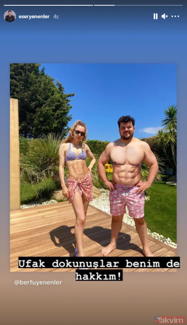 Eser Yenenler’in eşi Berfu Yenenler’den cüretkar paylaşım! Bikinisiyle objektif karşısına geçti herkes onu konuştu - 9