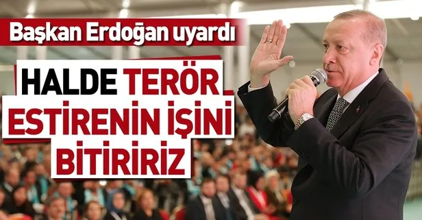 Başkan Erdoğan uyardı: Halde terör estirenin işini bitiririz!