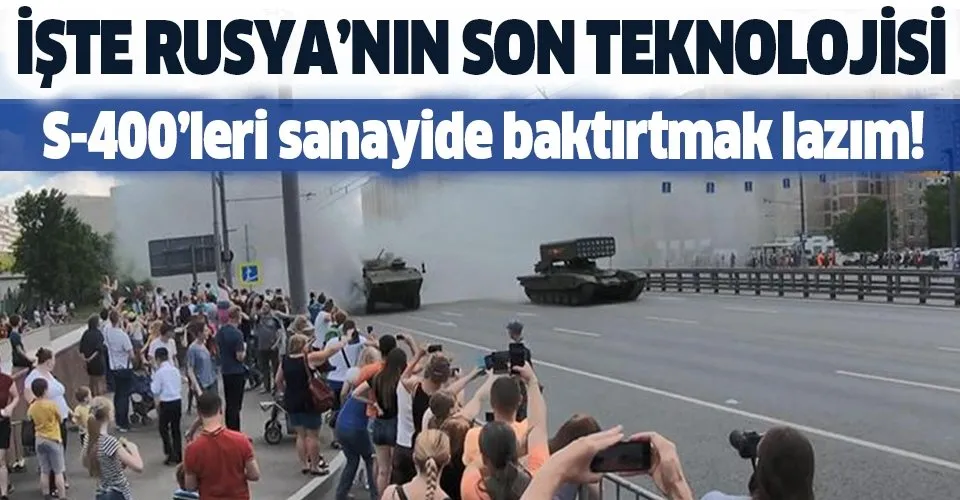 Rusya’da geçit töreni esnasında son teknoloji tank arıza yaptı