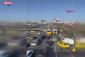 İETT otobüsü kaza yaptı E5 kapandı