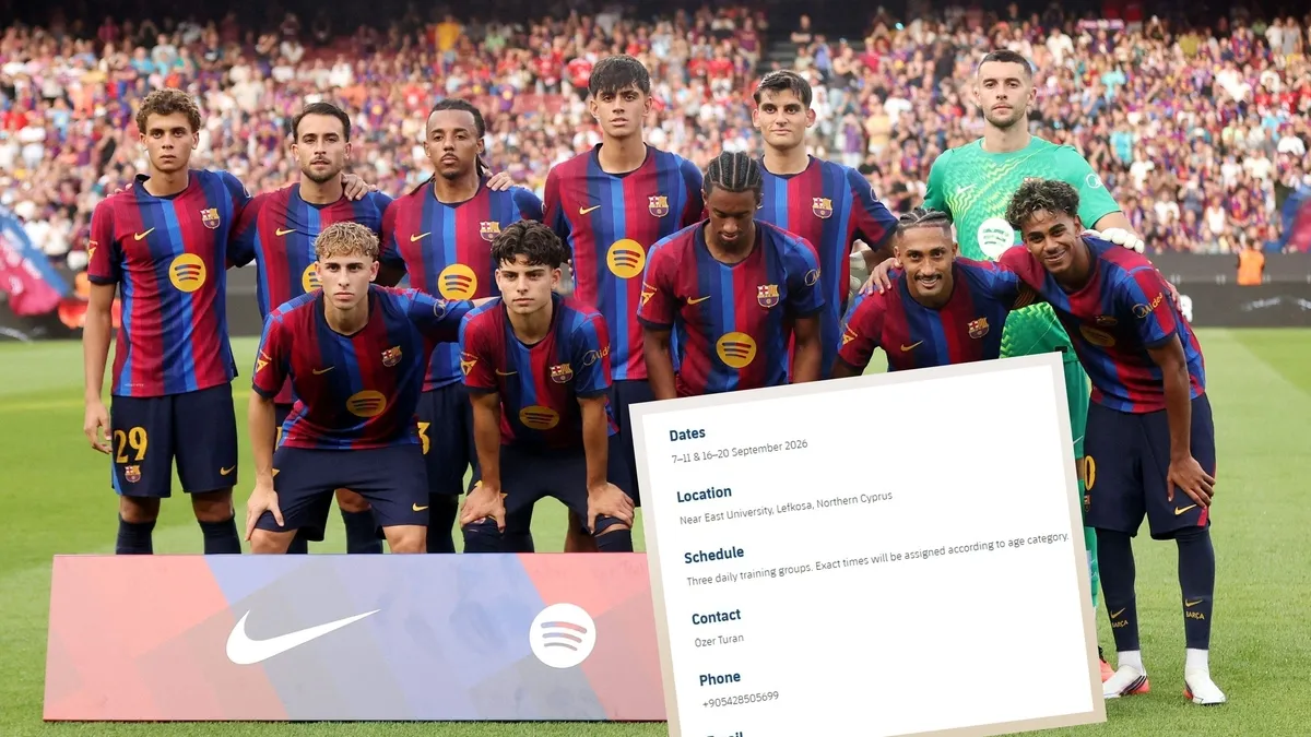 Barcelona’dan KKTC’de tarihi futbol hamlesi: Barça Academy Kıbrıs Türk gençliğiyle buluşacak