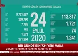 Sağlık Bakanı Fahrettin Koca, 24 Eylül Türkiye'nin günlük koronavirüs verilerini açıkladı