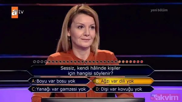 Milyoner'e damga vuran soru! Bakın o kelimenin Osmanlı'daki anlamı neymiş: Usul-ı tahaffuzun günümüzdeki karşılığı... - 11