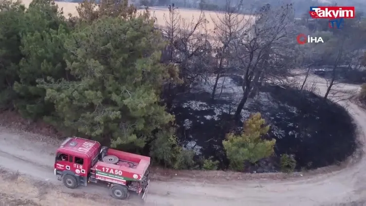 Çanakkale’de yangının boyutu gün ağarınca ortaya çıktı